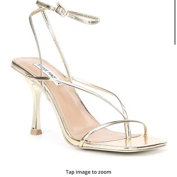 Steve Madden Gold Strappy Heels - Picture 1 of 9